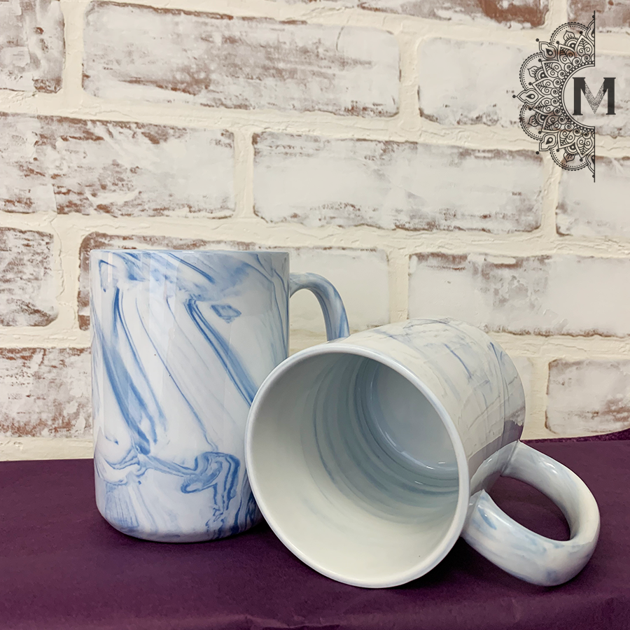 Blank 15oz Ceramic Marble Mug Sublimation Friendly The Vinyl