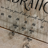 BLANK Acrylic Calendar Kit